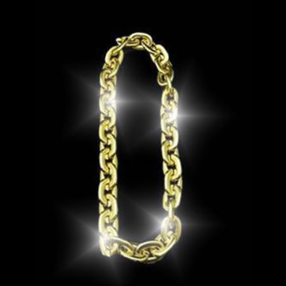 LED Gold Link Chain Necklace